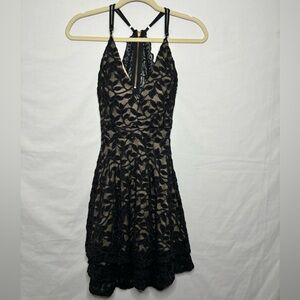 Honey and Rosie black lace formal dress
